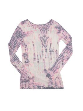 Hard Tail Forever Skinny Tee in Pink Tie Dye